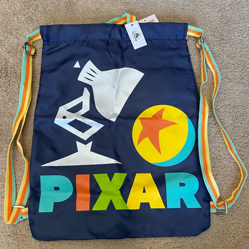 Brand New NWT Disney Parks Pixar Drawstring Bag